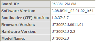 UTStarcom UT300R2U firmware version